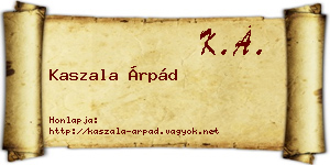 Kaszala Árpád névjegykártya